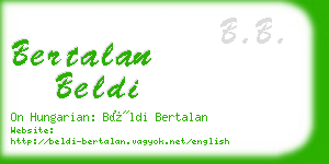 bertalan beldi business card